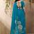 blue floral art silk blend designer tussar saree
