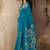 blue floral art silk blend designer tussar saree