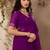 purple floral embroidered art silk blend tussar saree
