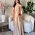 Champagne silk blend embroidered palazzo set