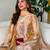 Champagne silk blend embroidered palazzo set