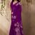 purple floral embroidered art silk blend tussar saree
