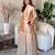 Champagne silk blend embroidered palazzo set