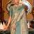 beige woven design zari kanjeevaram silk blend saree