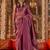 Magenta ethnic motifs silk blend designer banarasi saree