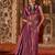 Magenta ethnic motifs silk blend designer banarasi saree