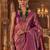 Magenta ethnic motifs silk blend designer banarasi saree