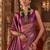 Magenta ethnic motifs silk blend designer banarasi saree