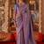 Lavender woven design zari silk blend banarasi saree