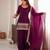Wine silk blend sequins farshi salwar set
