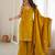Yellow silk blend mirror palazzo set