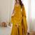 Yellow silk blend mirror palazzo set