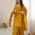 Yellow silk blend mirror palazzo set