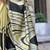 gold satin fusion saree