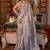 grey woven design zari kanjeevaram silk blend saree