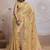 Gold floral embroidered tissue banarasi saree