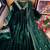 Dark-green velvet embroidered palazzo set