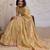 Gold floral embroidered tissue banarasi saree