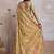 Gold floral embroidered tissue banarasi saree