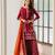 Rani-pink silk blend embroidered palazzo set