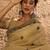 beige ethnic motifs linen khadi saree