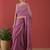 lavender lavender & gold-toned striped saree