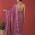 lavender lavender & gold-toned striped saree