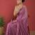lavender lavender & gold-toned striped saree