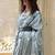 grey floral satin fusion saree