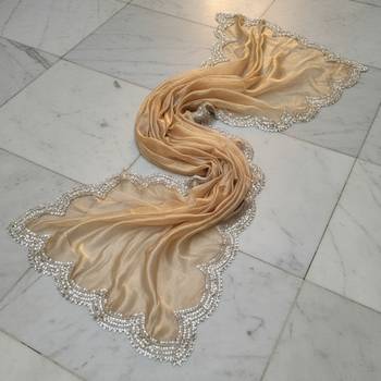 Dyed orgenza dupatta with sequance lace 5