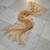 Dyed orgenza dupatta with sequance lace