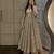 Grey silk blend embroidered palazzo set