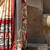 cream satin fusion saree