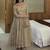 Grey silk blend embroidered palazzo set