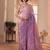 purple sequins embellished silk blend saree