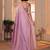 purple sequins embellished silk blend saree