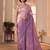 purple sequins embellished silk blend saree
