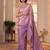 purple sequins embellished silk blend saree