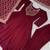 Maroon silk blend embroidered anarkali set