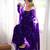 Purple cotton poly embroidered anarkali set