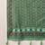 sea green ethnic motifs linen khadi saree