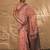 peach ethnic motifs linen khadi saree