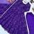 Purple cotton poly embroidered anarkali set