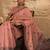 peach ethnic motifs linen khadi saree