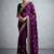 Purple purple silk blend  sarees