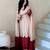 Beige silk blend embroidered palazzo set