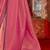 Pink floral zari silk blend banarasi saree