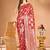red woven design zari banarasi saree