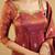 Champagne silk blend embroidered flared gown set