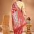 red woven design zari banarasi saree